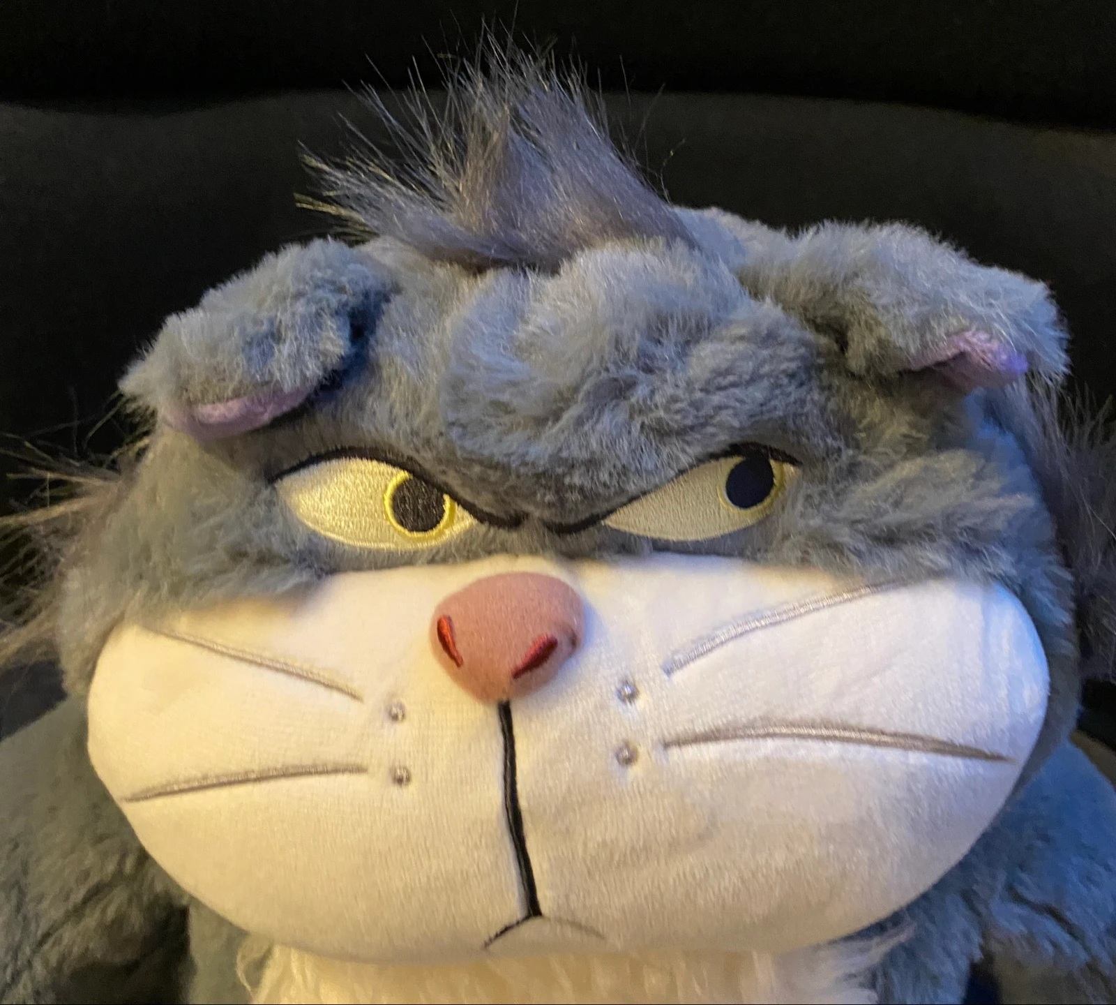 😼✨ 😼🖤 Disney - Lucifer Cenicienta – Gran Peluche Termofusible Japón 40 cm – Nuevo con Etiquetas ✨ – photo 2